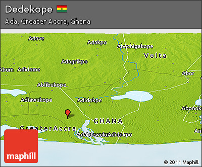 Physical Panoramic Map of Dedekope