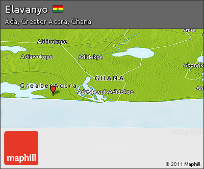 Physical Panoramic Map of Elavanyo