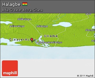 Physical Panoramic Map of Halagbe