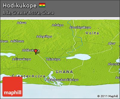 Physical Panoramic Map of Hodikukope