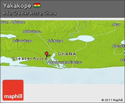 Physical Panoramic Map of Yakakope
