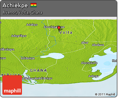Physical Panoramic Map of Achiekpe