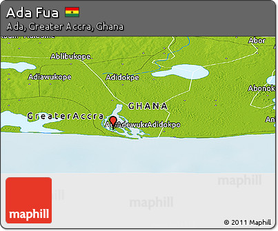Physical Panoramic Map of Ada Fua