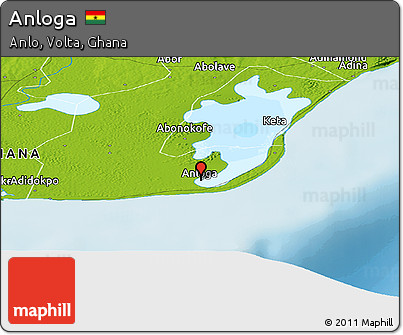 Physical Panoramic Map of Anloga