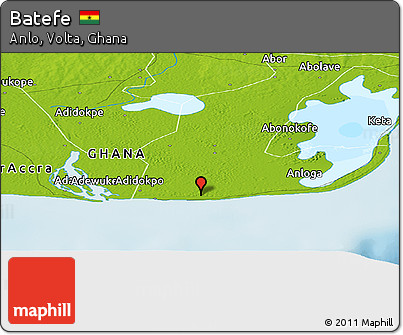 Physical Panoramic Map of Batefe