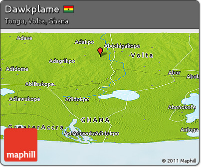 Physical Panoramic Map of Dawkplame