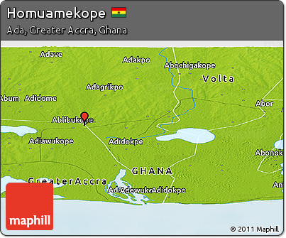 Physical Panoramic Map of Homuamekope