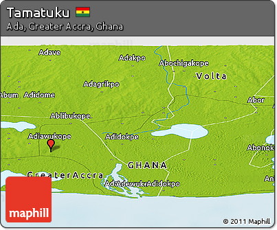 Physical Panoramic Map of Tamatuku
