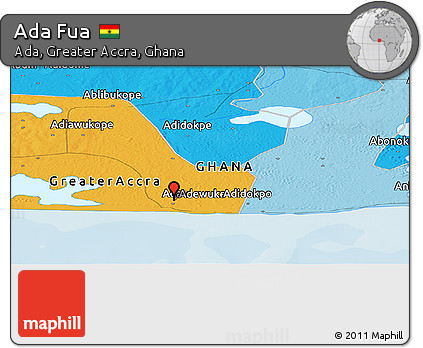 Political Panoramic Map of Ada Fua