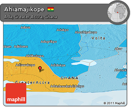 Political Panoramic Map of Ahiamajikope