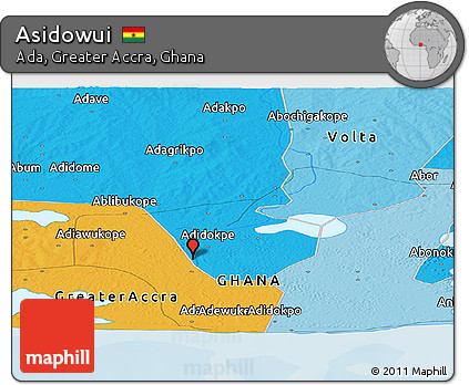 Political Panoramic Map of Asidowui