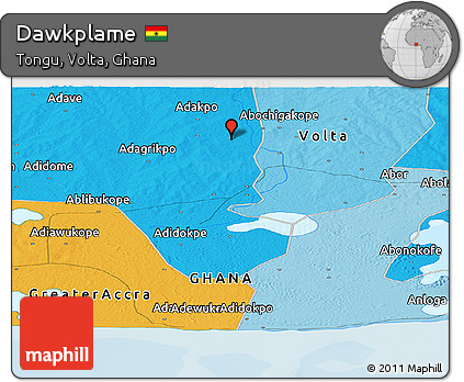 Political Panoramic Map of Dawkplame