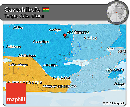 Political Panoramic Map of Gavashikofe