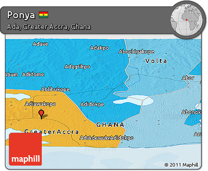 Political Panoramic Map of Ponya
