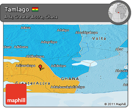 Political Panoramic Map of Tamlago