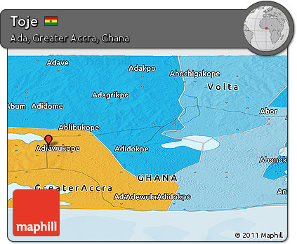 Political Panoramic Map of Toje