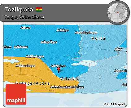 Political Panoramic Map of Tozikpota