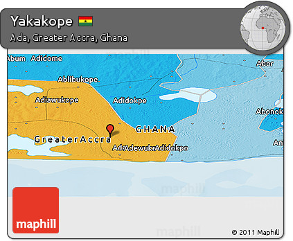 Political Panoramic Map of Yakakope