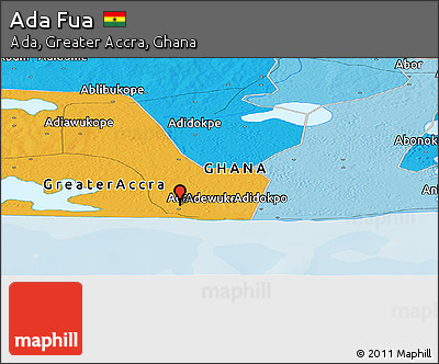 Political Panoramic Map of Ada Fua