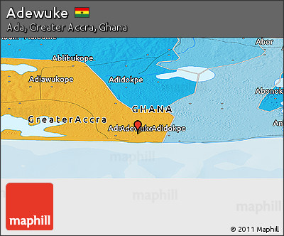 Political Panoramic Map of Adewuke