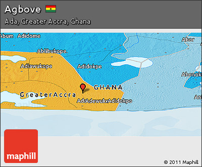 Political Panoramic Map of Agbove