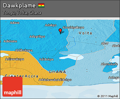 Political Panoramic Map of Dawkplame
