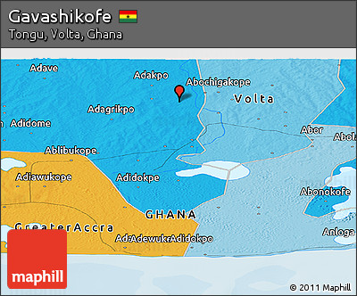 Political Panoramic Map of Gavashikofe