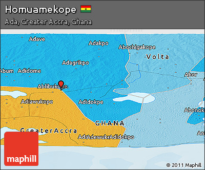Political Panoramic Map of Homuamekope