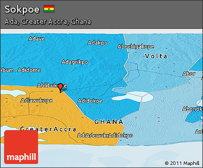 Political Panoramic Map of Sokpoe