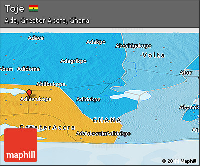 Political Panoramic Map of Toje