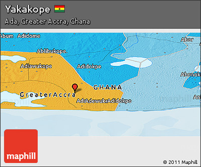 Political Panoramic Map of Yakakope