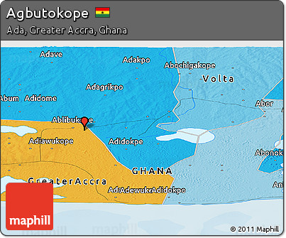Political Panoramic Map of Agbutokope