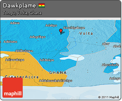 Political Panoramic Map of Dawkplame