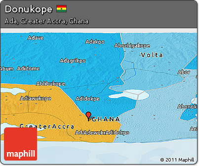 Political Panoramic Map of Donukope