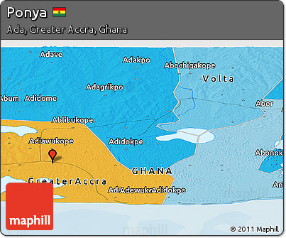 Political Panoramic Map of Ponya