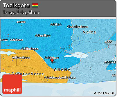 Political Panoramic Map of Tozikpota
