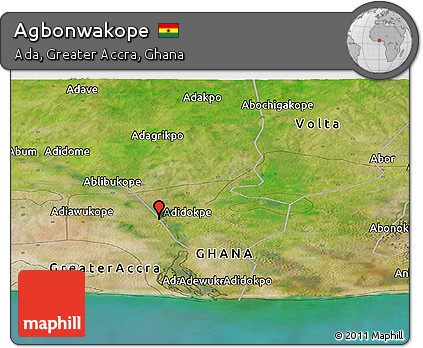 Satellite Panoramic Map of Agbonwakope
