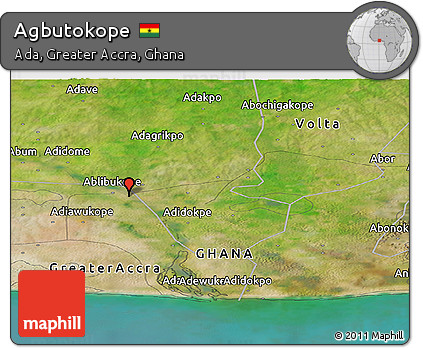 Satellite Panoramic Map of Agbutokope