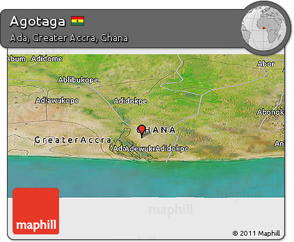 Satellite Panoramic Map of Agotaga
