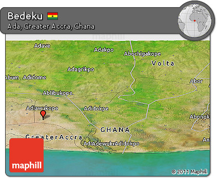 Satellite Panoramic Map of Bedeku