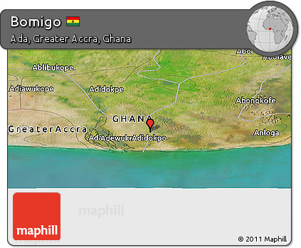 Satellite Panoramic Map of Bomigo