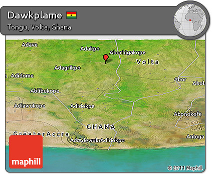 Satellite Panoramic Map of Dawkplame