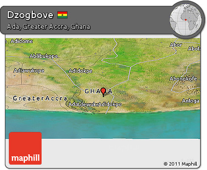 Satellite Panoramic Map of Dzogbove