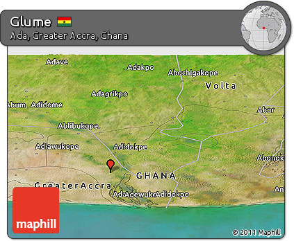 Satellite Panoramic Map of Glume