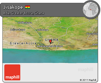 Satellite Panoramic Map of Jisakope