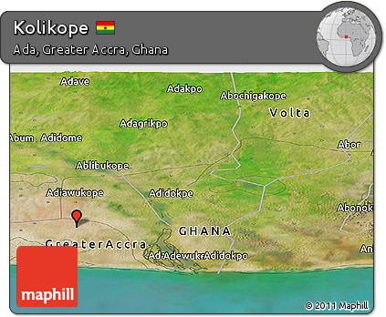 Satellite Panoramic Map of Kolikope