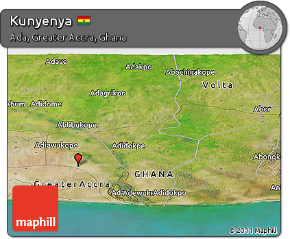 Satellite Panoramic Map of Kunyenya