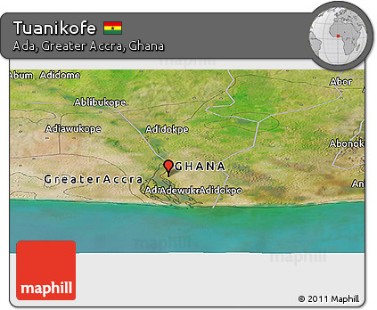 Satellite Panoramic Map of Tuanikofe