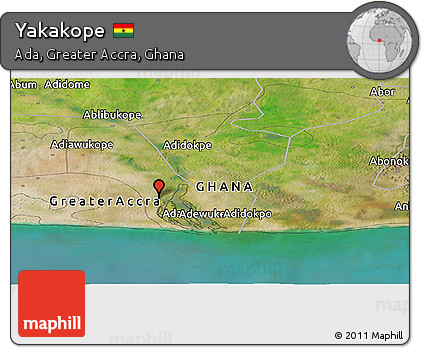 Satellite Panoramic Map of Yakakope