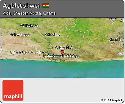 Satellite Panoramic Map of Agbletokwei